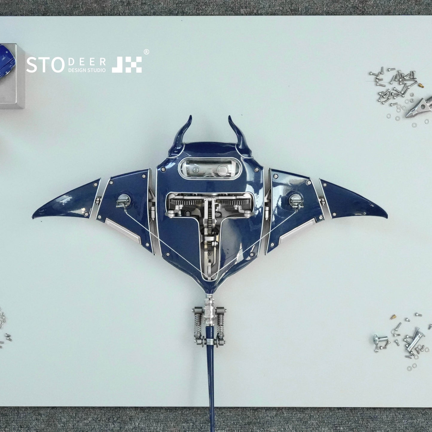 Mechanical Metal Manta Rays Model