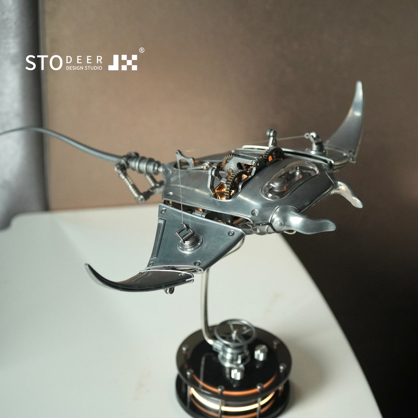 Mechanical Metal Manta Rays Model