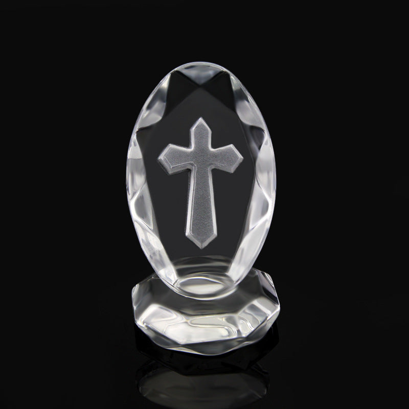 Crystal cross ornament