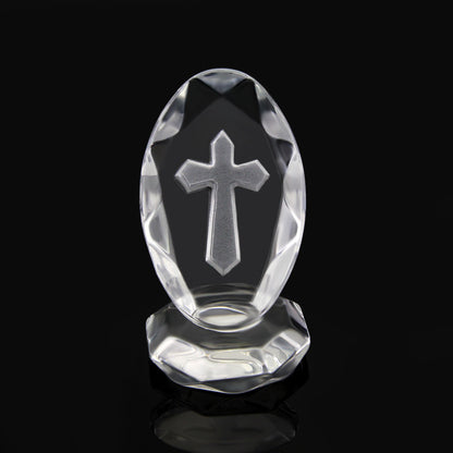 Crystal cross ornament