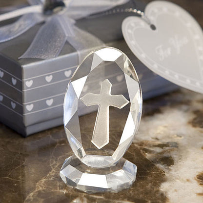 Crystal cross ornament