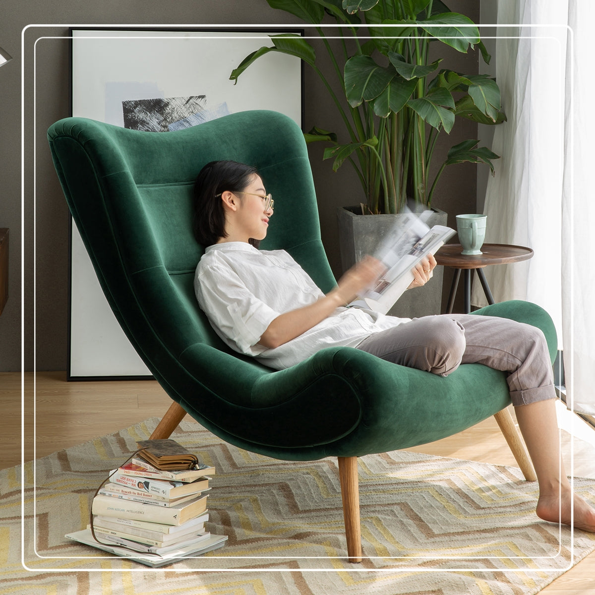 高背椅子 モダン快適デザイン