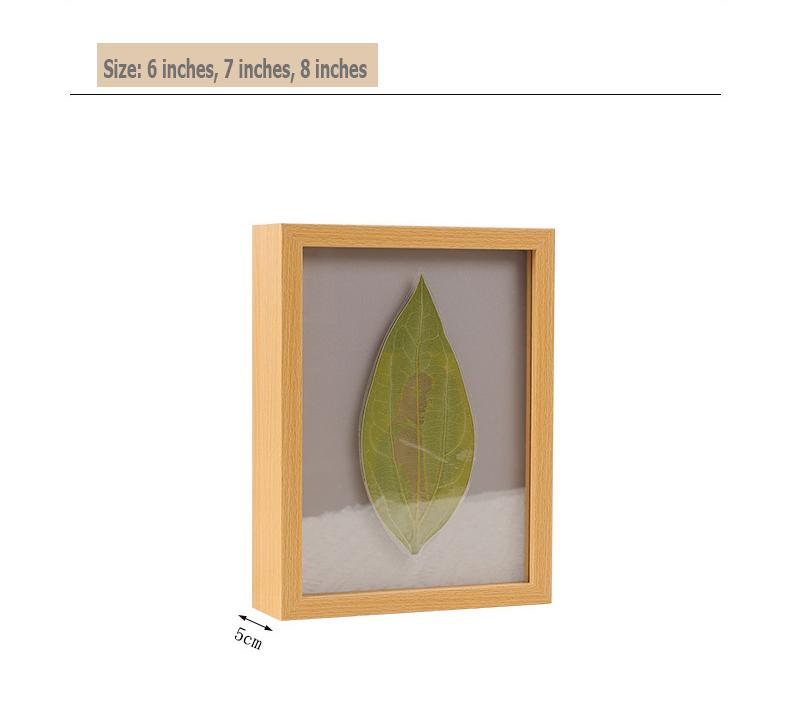 Leaf carving photo frame with lamp