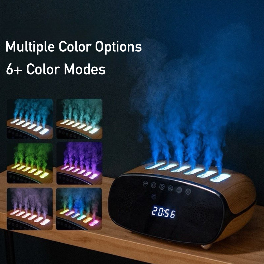 Bluetooth Speaker Alarm Clock Dynamic Sound RGB Diffuser & Humidifier