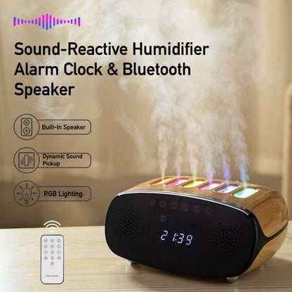 Bluetooth Speaker Alarm Clock Dynamic Sound RGB Diffuser & Humidifier