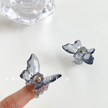 Mermaid Ji Crystal Butterfly Shark Clip Hairpin Headgear