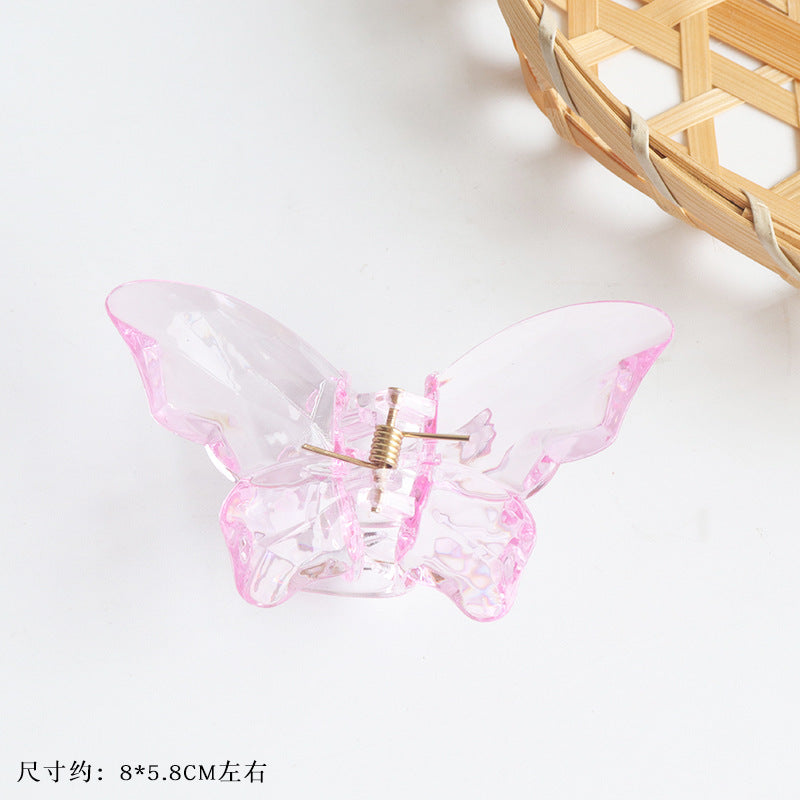 Mermaid Ji Crystal Butterfly Shark Clip Hairpin Headgear