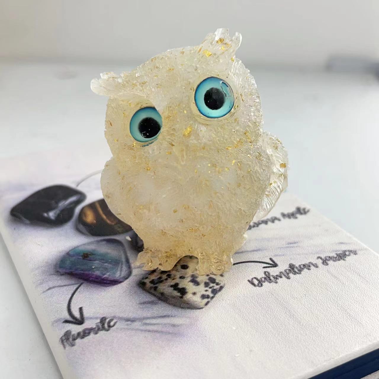 Crystal Gravel Owl Animal Handicrafts