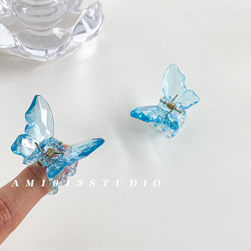 Mermaid Ji Crystal Butterfly Shark Clip Hairpin Headgear