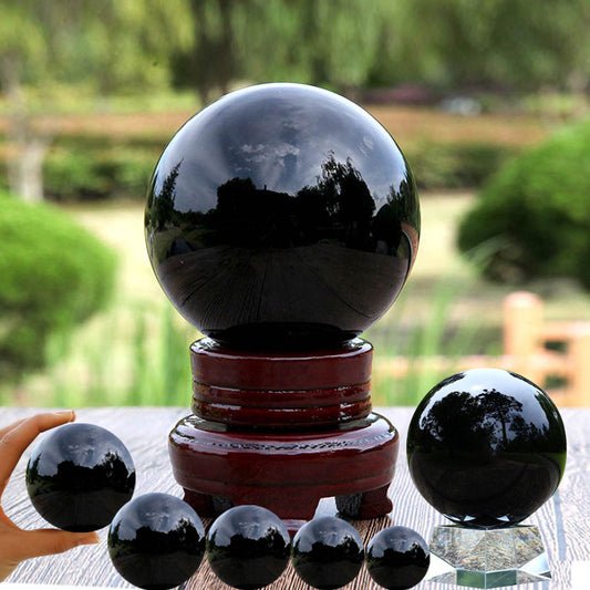 Artificial transparent black glass ball light ball ornament