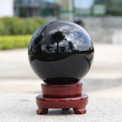 Artificial transparent black glass ball light ball ornament