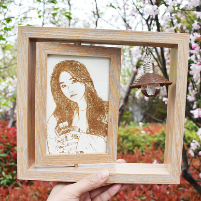 Leaf carving photo customization