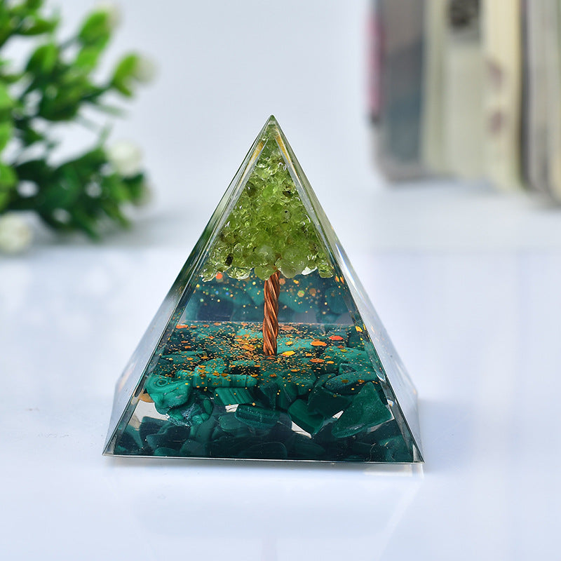 Crystal Pyramid Gravel Ornament