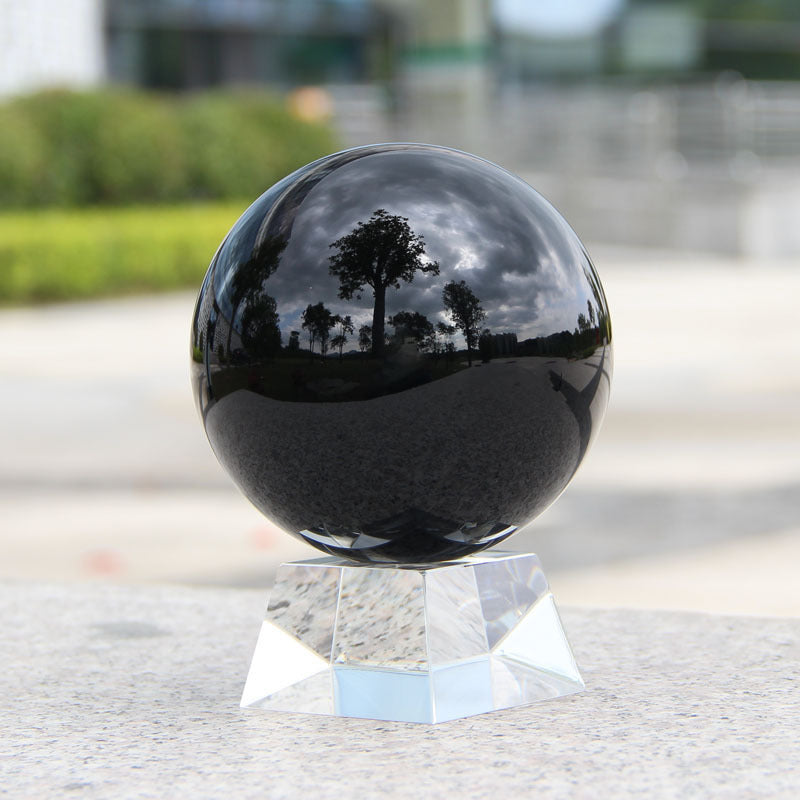 Artificial transparent black glass ball light ball ornament