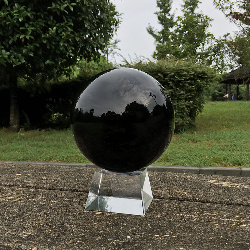 Artificial transparent black glass ball light ball ornament