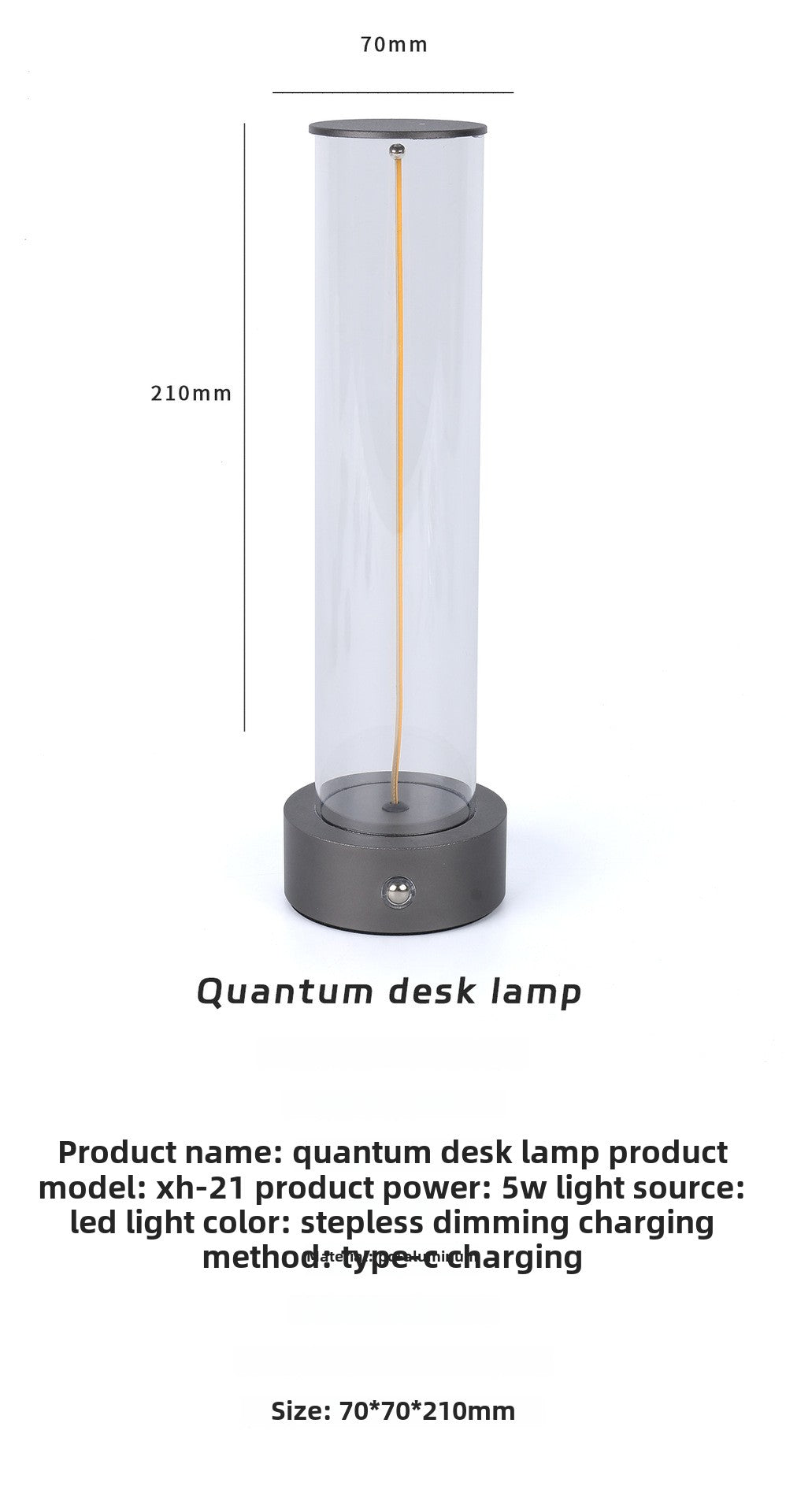 Flexible Magnetic Metal Ambient Light Quantum Bedside Light Night Light