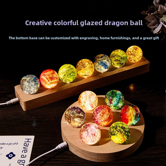 Colorful glass bead dragon ball luminous crystal ball