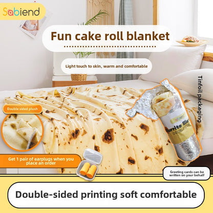 Burrito blanket coral fleece blanket