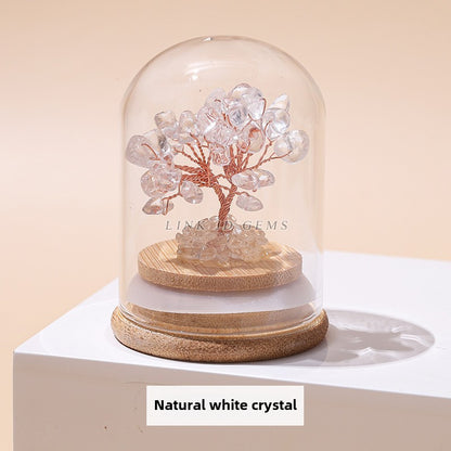 Natural crystal gravel wishing bottle ornament