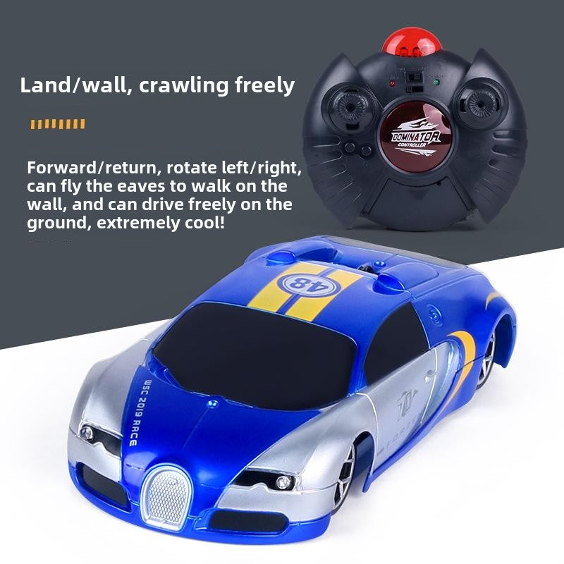 Wall climbing toy remote control car